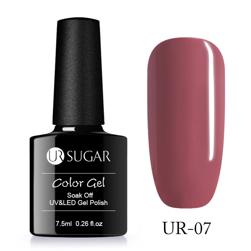 UR-07 Ur Sugar 7,5 мл цветной УФ-Гель-лак розовый красный полуперманентный замачиваемый УФ светодиодный Гель-лак для ногтей DIY маникюр лак для ногтей - Цвет: UR-07