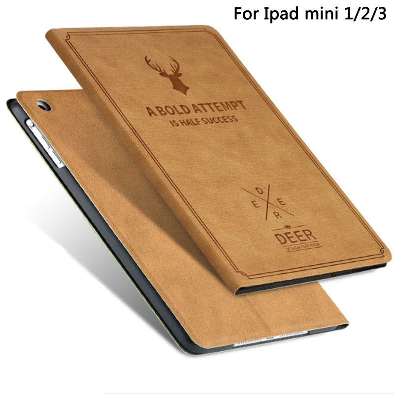 Чехол для ipad Мини 123 искусственная кожа складной Флип Стенд Авто Режим