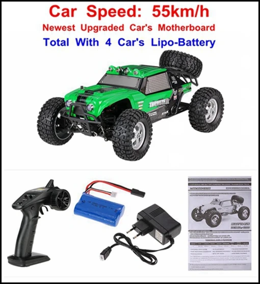 55km green 12889 4B HBX 12889 RC автомобиль 4WD 2,4 Ghz 1:12 Шкала двухскоростная передача светодиодный фонарь с дистанционным управлением автомобиль с электроприводом внедорожник - Цвет: 55km green 12889 4B
