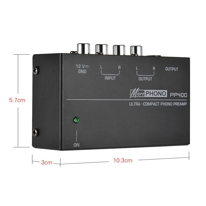 Ультракомпактный преусилитель Phono с Rca 1/4 дюйма Trs интерфейсы Preamplificador Preamp Us Plug