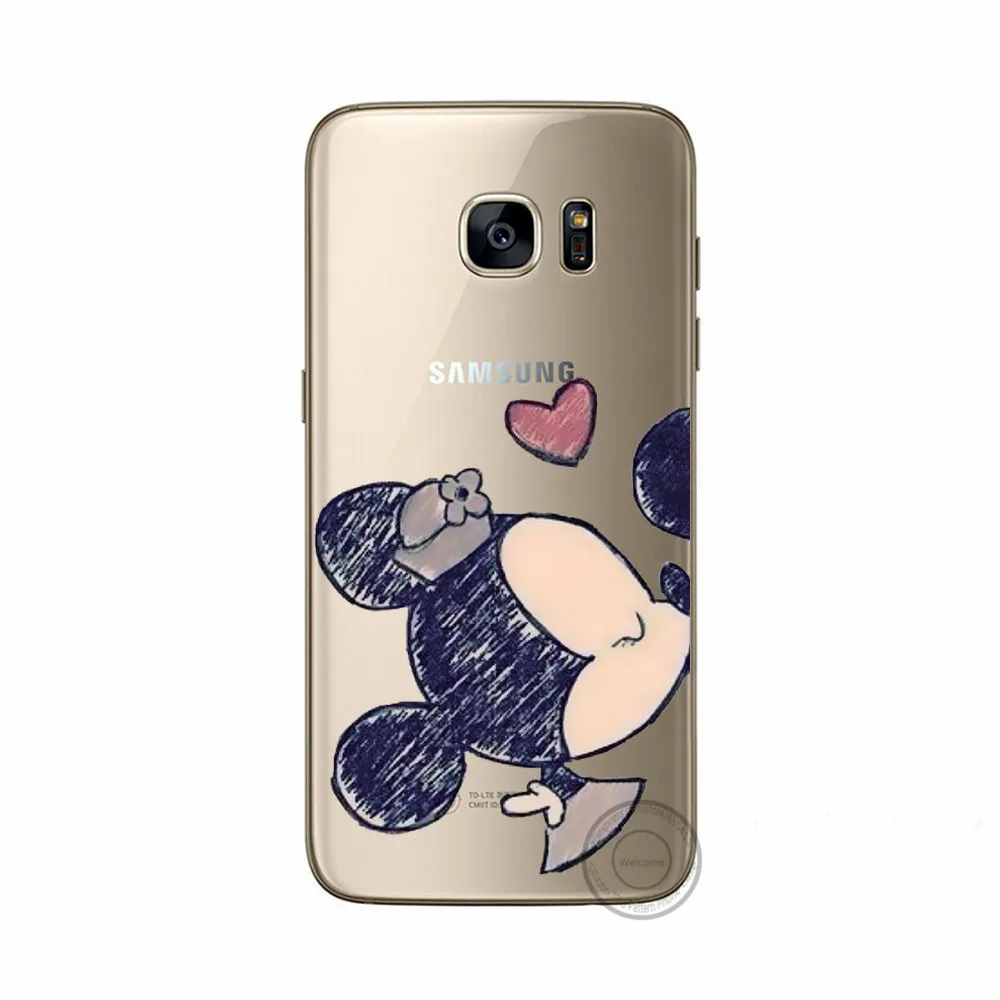 Для samsung Galaxy S7 Edge чехол для телефона милые Микки и Минни Маус Мышь принцесса принц