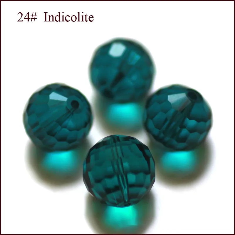 indicolite Разноцветные Хрустальные Круглые бусины 8 мм Разноцветные Стеклянные Бусины Из Хрусталя rondelles бусины класса AAA 100 шт - Цвет: indicolite