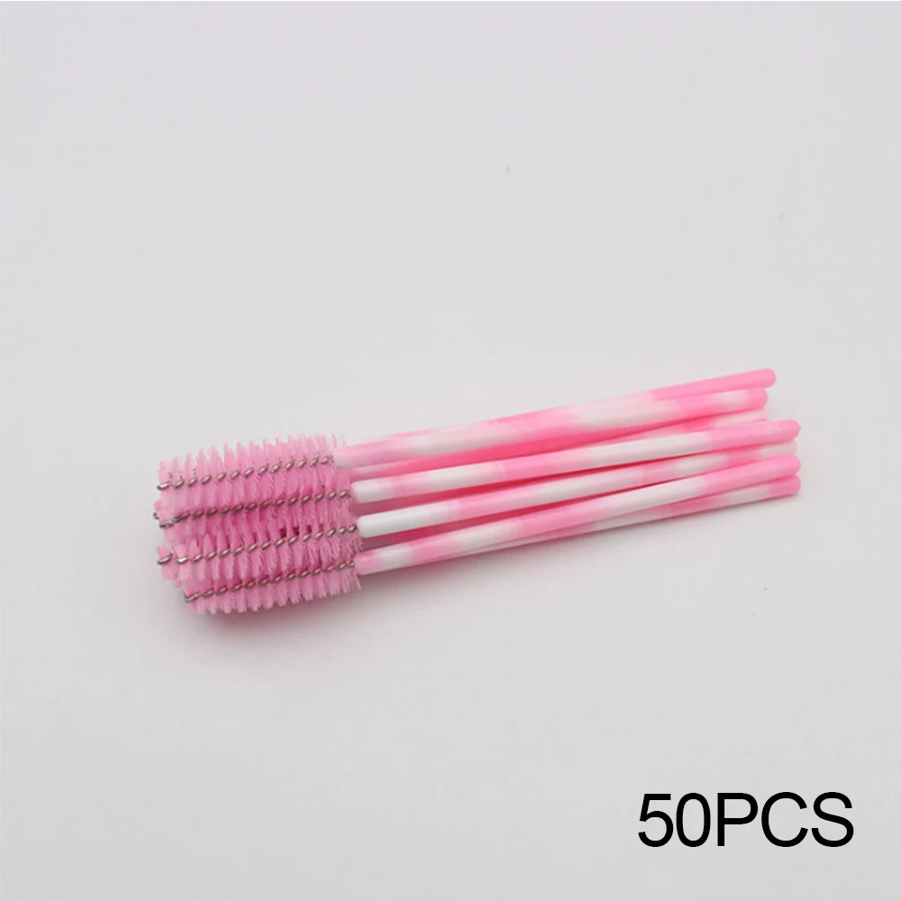 50pcs F 50/100 шт одноразовые палочки Masacara аппликатор для ресниц кисти Нейлоновые цветные профессиональные инструменты для макияжа - Handle Color: 50pcs F