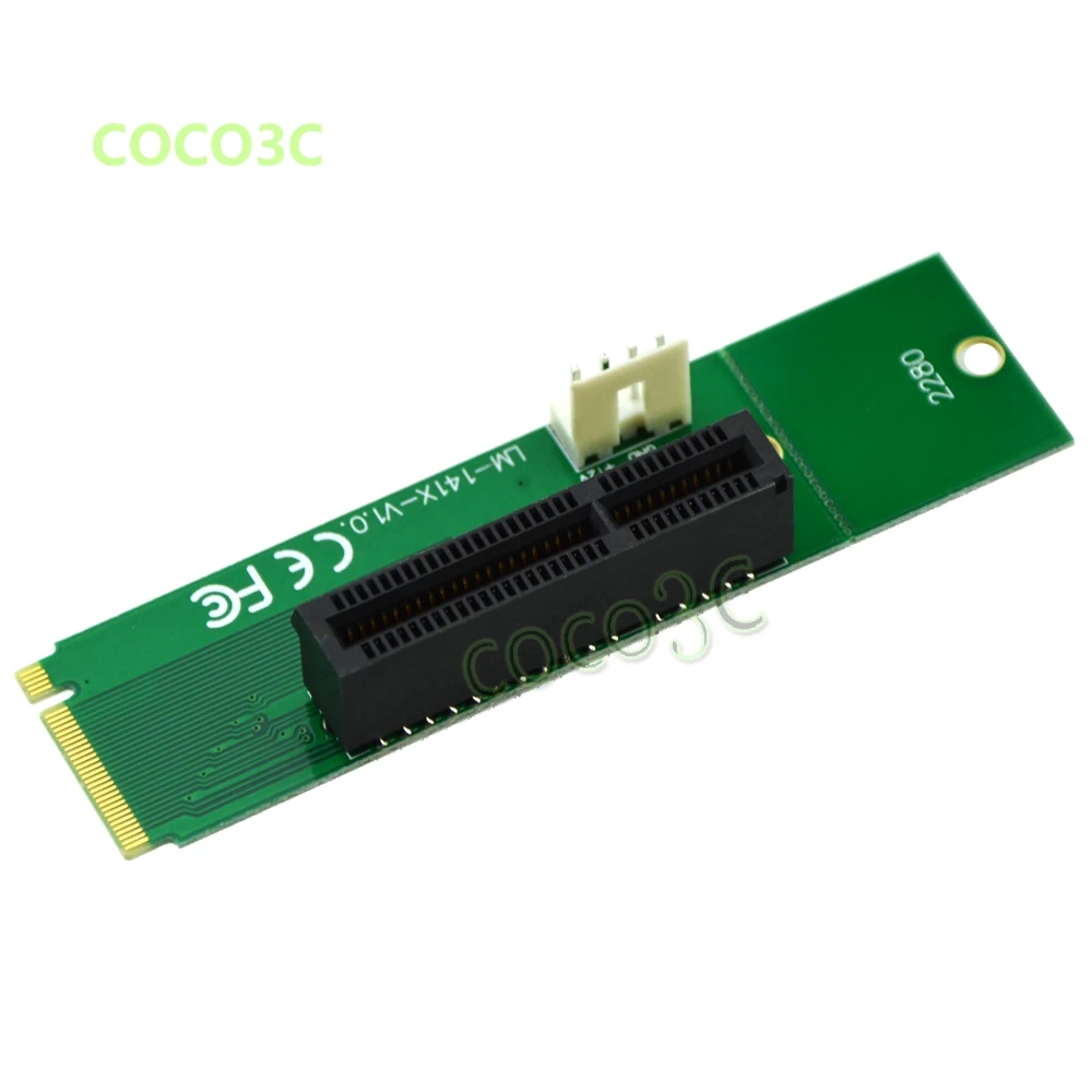 Бесплатная доставка переходник NGFF на PCI-e 4x Slot Riser Card M key M.2 SSD порт в PCI Express |