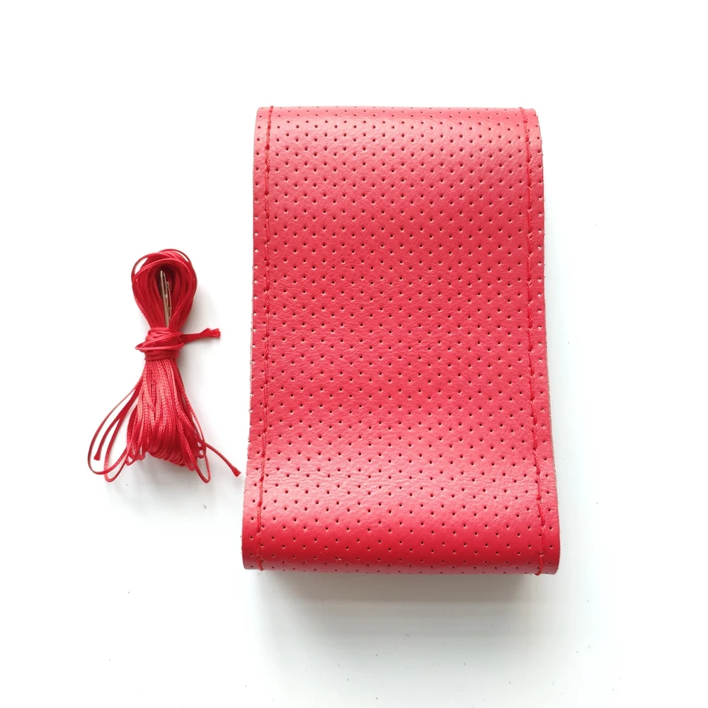 36/38/40 см из натуральной кожи; Кожаная оплетка на руль автомобиля рулевое колесо крышка из мягкой телячьей кожи ручного шитья крышка рулевого колеса универсальный для D типа колеса