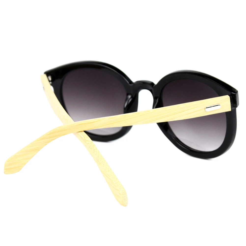 Round Retro Sunglasses Vintage Circle Eyeglasses Frames Natural Bamboo Legs Sun Glasses UV400 Driving for Women Men | Аксессуары для