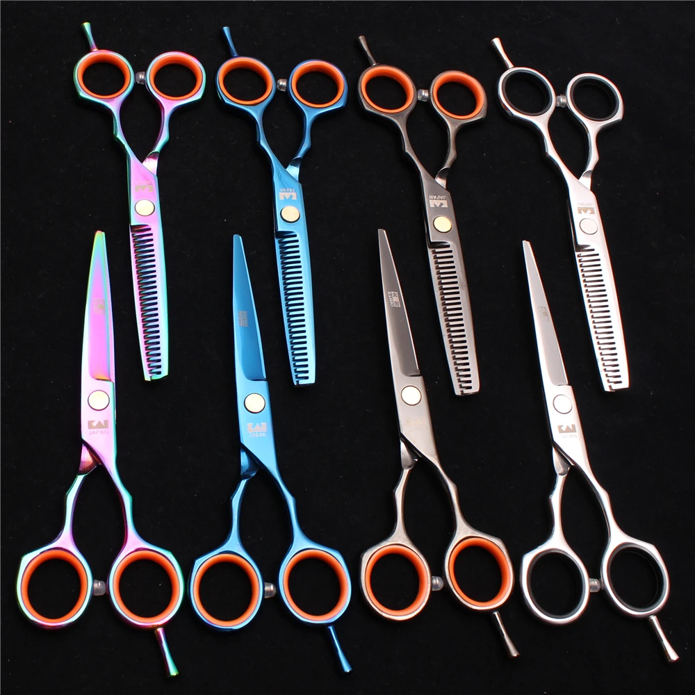 H1004 5.5&quot Japan Kasho Professional Hairdresser's Tools Cutting Shears Thinning Scissors Hair Clippers Human Set | Красота и