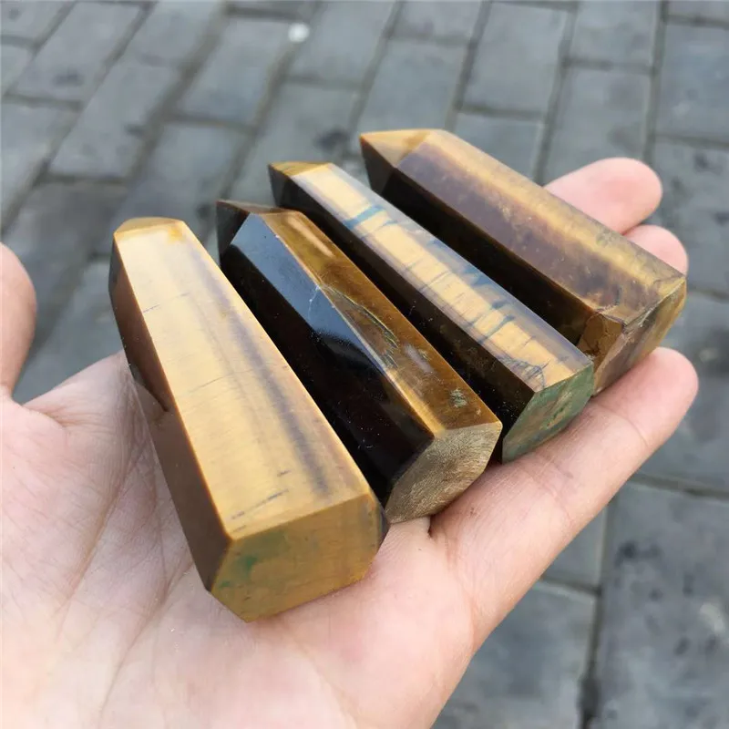 Натуральный камень тигровый глаз кварцевый кристалл точечный лечебный