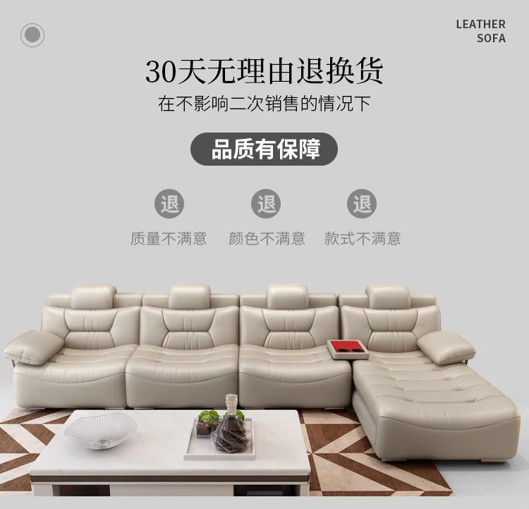 Диван из натуральной кожи easylife простая мебель для гостиной в современном стиле