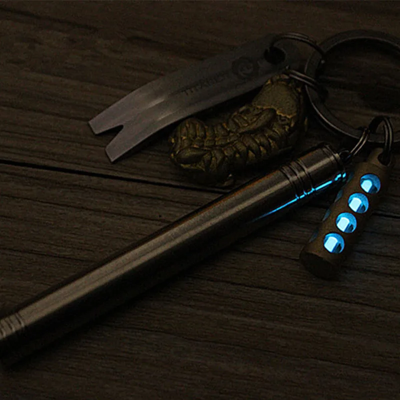 Открытый EDC мульти инструменты цилиндр титановый сплав тритиевая газовая лампа