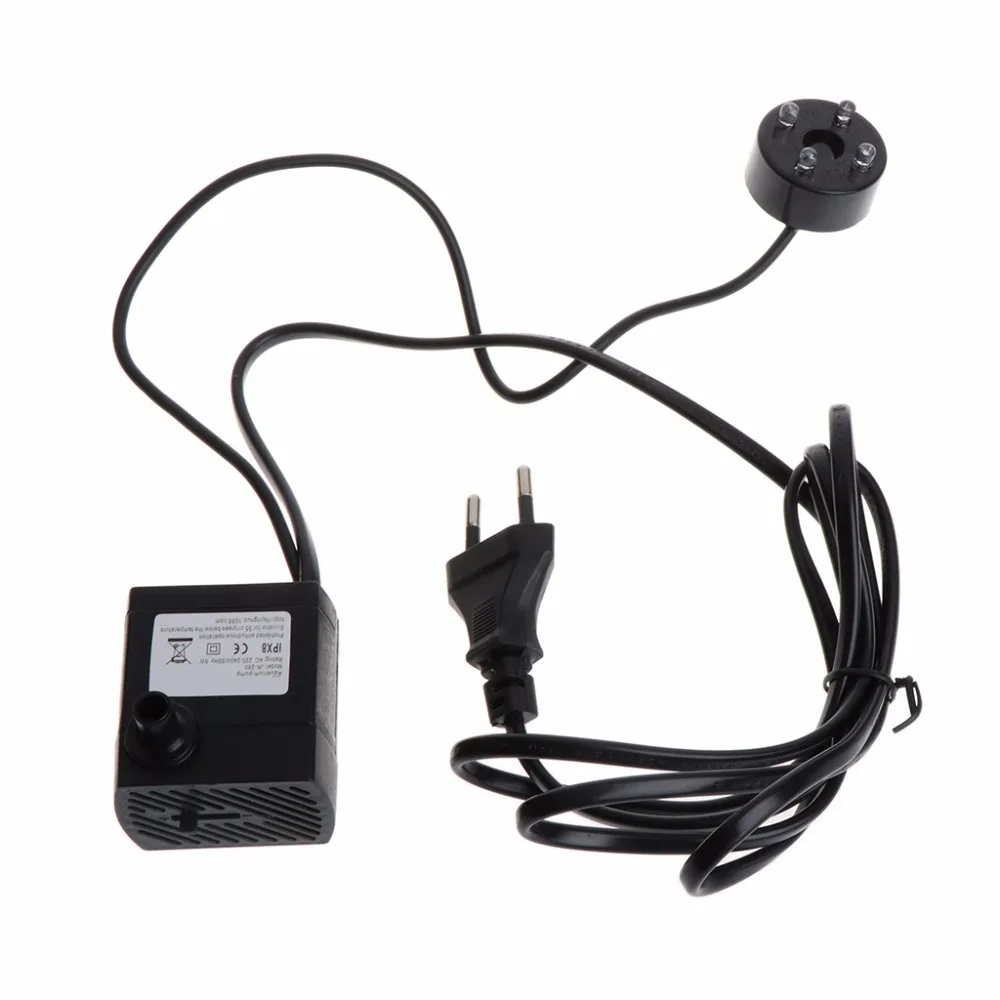 AC 220 В 5 Вт погружной водяной насос led аквариум фонтан Пруд Танк ЕС Plug