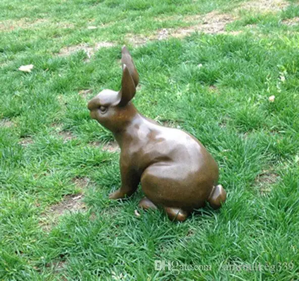 Art Deco Sculpture Two Lovely Rabbits Bronze Statue | Дом и сад