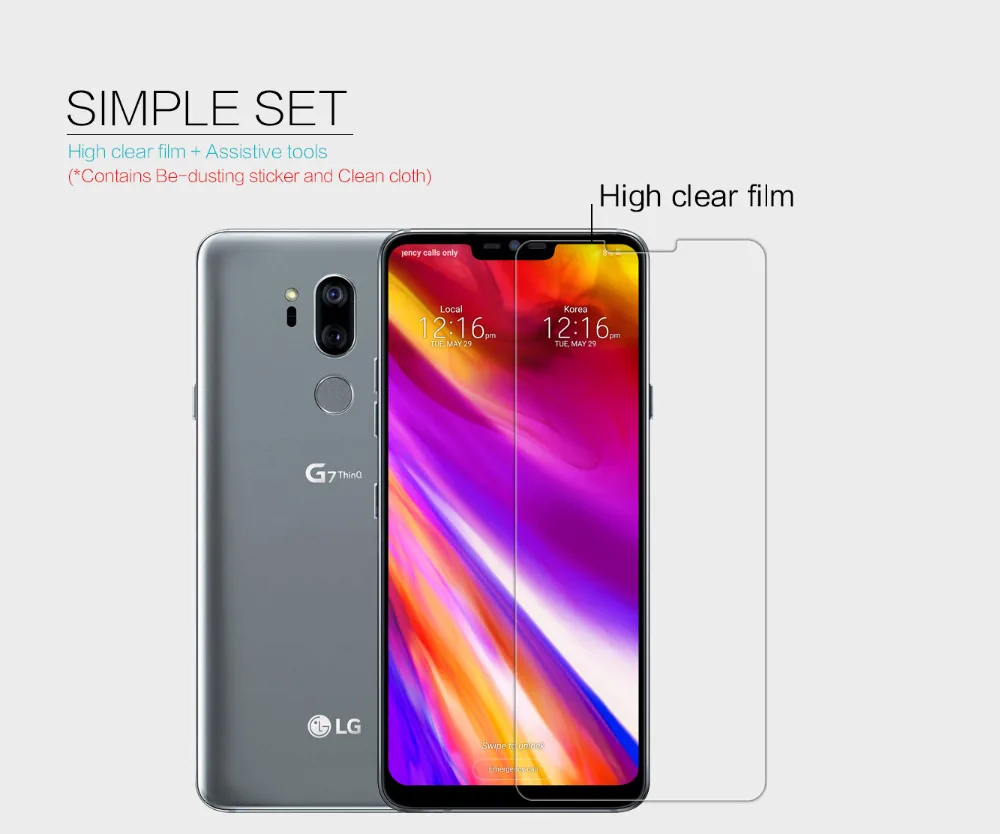 2 шт. NILLKIN пленка для LG G7 ThinQ защита экрана Антибликовая матовая супер прозрачная