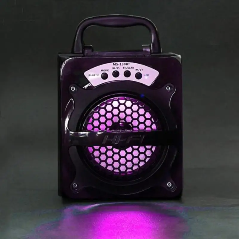 Черный музыка Колонки ms 130bt Bluetooth Беспроводной Портативный Динамик Super Bass с USB TF AUX