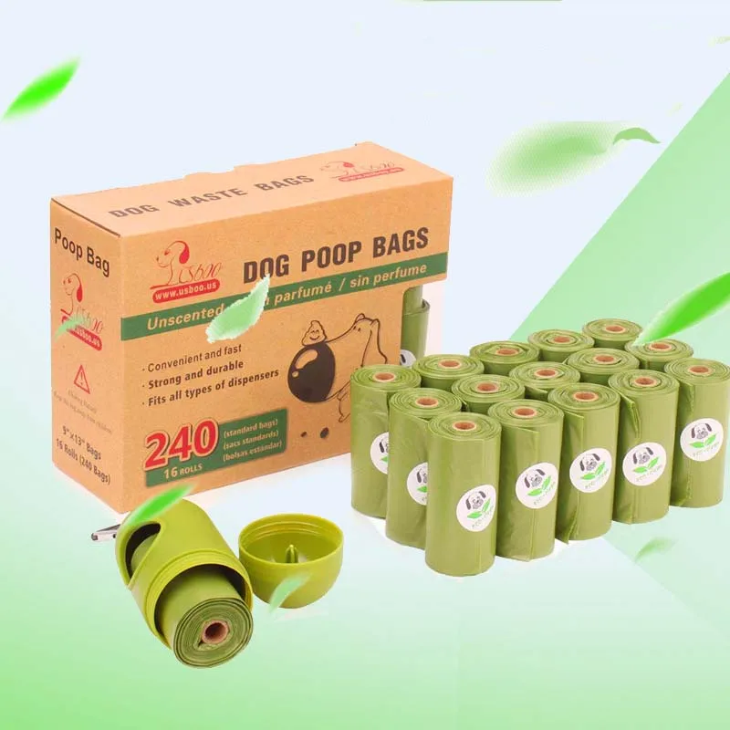 New Arrival 16 Pcs Classic Simple Pet Dog Poop Bag Dispenser High Quality Strong Durable Bags for Dogs Outdoor Portable 10A | Дом и сад
