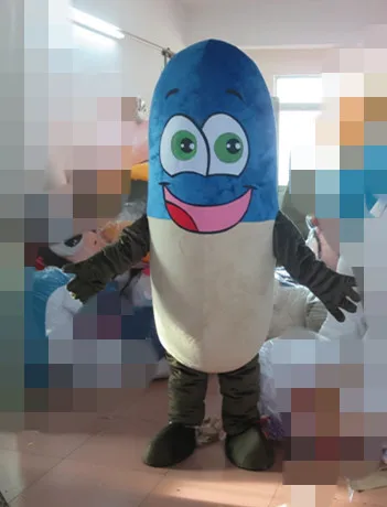 

adult Blue adult pill mascot costume