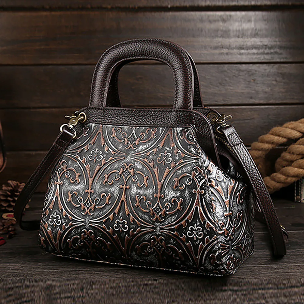 Женская сумка из натуральной кожи винтажный дизайнерский тоут воловьей первого