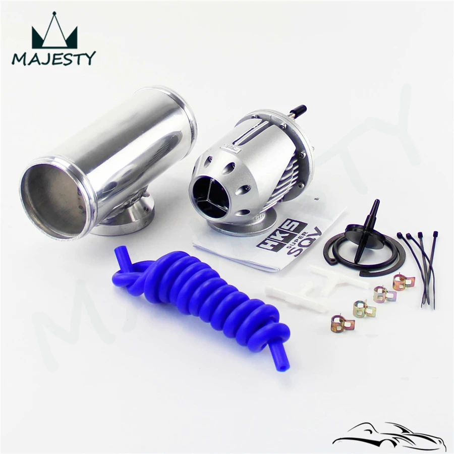 Прямая Фланцевая труба 2 дюйма 50 мм + Серебристый Регулируемый выдувной клапан ssqv