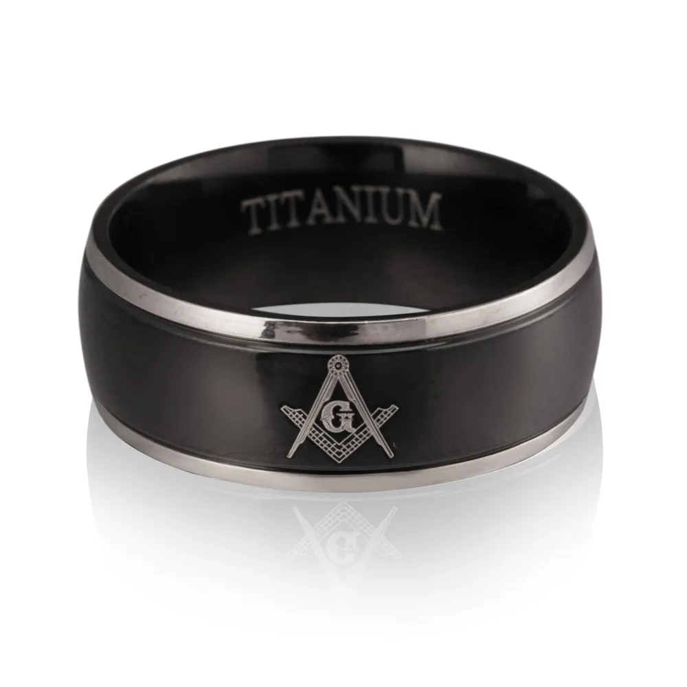 Модные черные пистолет покрытием титан кольцо monosonic для мужчин ювелирные изделия