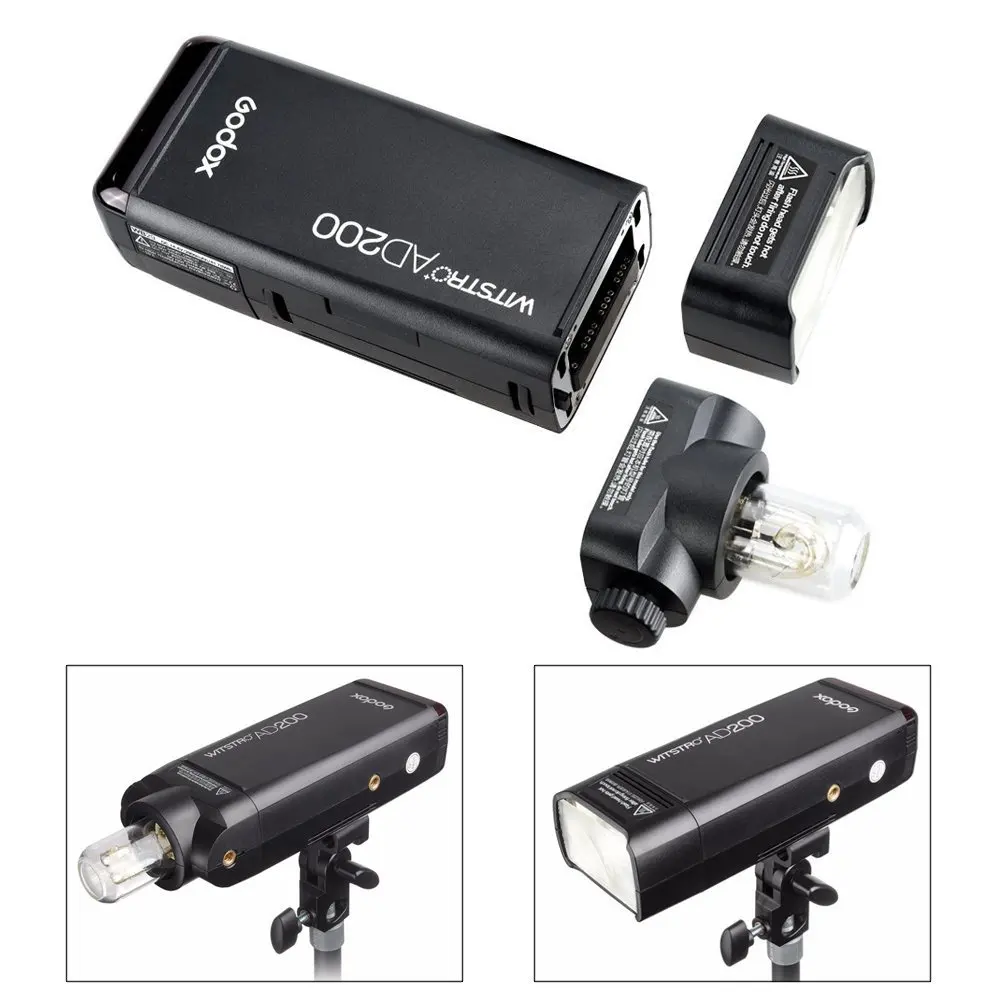 Godox Pocket Outdoor Flash 2X AD200 2.4G Wireless 200WS TTL HSS 1/8000s sync+AD-B2 Bowens Mount+X1T-O for Olympus Panasonic | Электроника