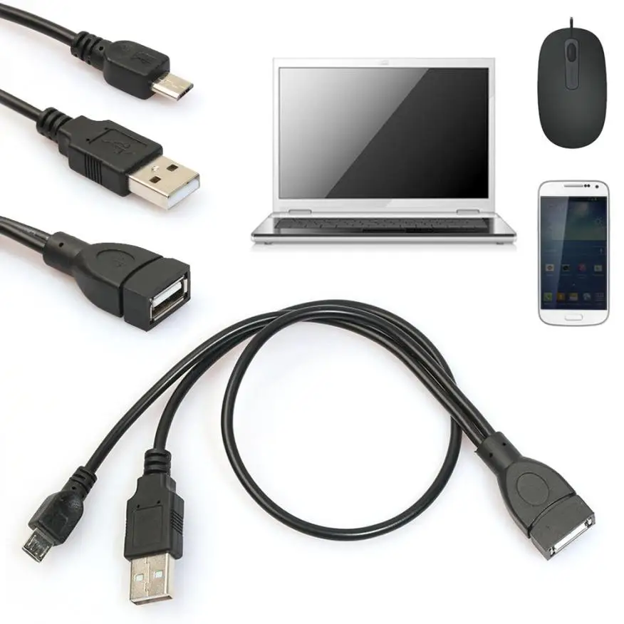Заводская цена Горячая продажа 1 шт. микро USB хост OTG кабель с вилкой адаптер