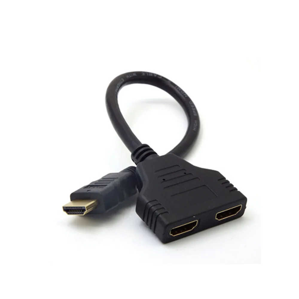 Адаптер Ouhaobin HDMI 1 2 двойной адаптер сигнала кабель для преобразования видео ТВ HD BK