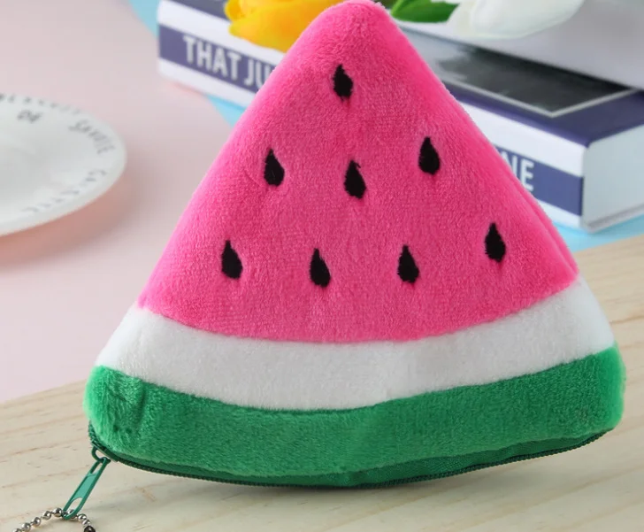 Kawaii 11 см 4 дизайна фруктовый подарочный пакет. Женская плюшевая Сумочка для монет