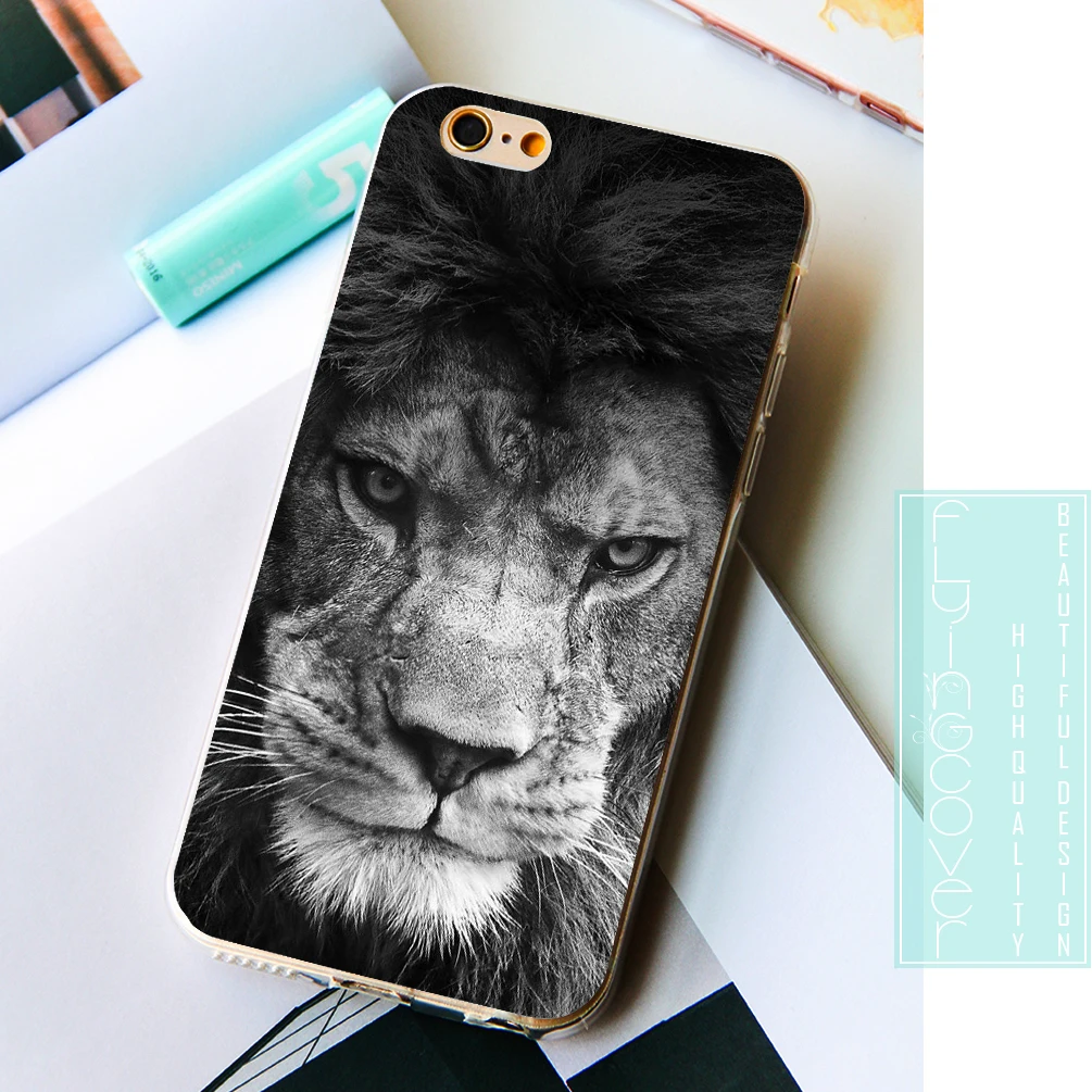 Coque Black Lion King прозрачные мягкие силиконовые чехлы для телефонов iPhone XS Max XR X 7 8 6 S Plus
