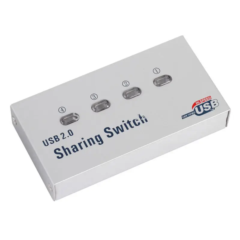 Легко установить 4 порта USB 2 0 переключатель высокоскоростной Обмен Switcher для