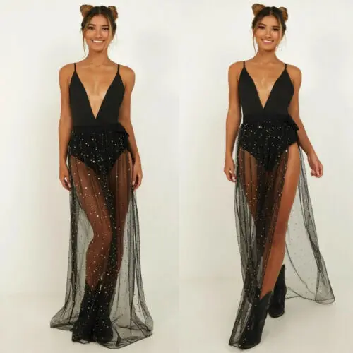 Женская одежда для плавания накидка на бикини Пляжная длинная юбка с запахом