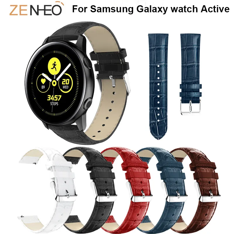 Ремешок для часов с крокодиловым узором Huami Amazift Bip браслет Samsung Galaxy watch Active мужской