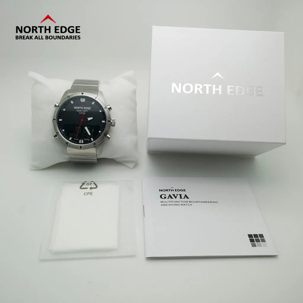 NORTH EDGE GAVIA Дайвинг бизнес спортивные часы водонепроницаемые Смарт Relogio компасы Смарт часы Relogio Android SmartWatch телефон