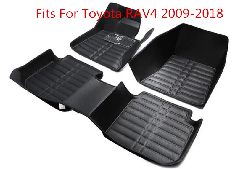 Высокое качество Кожаный Автомобильный Брелок коврики подходит для Toyota RAV4 2009 2010