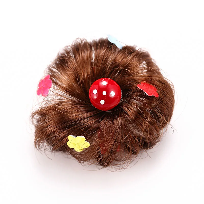 Новый парик для девочек заколка волос аксессуары бутон мяч волосы группы детей