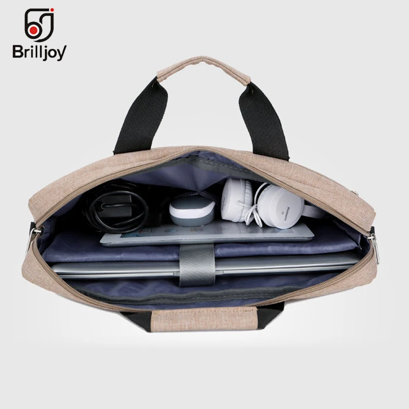 Brilljoy New Unisex 13.3 15.6 17 Inch Laptop Briefcase Bag Handbag Mens Nylon Briefcase Men's Office Bags Business Computer Bags
