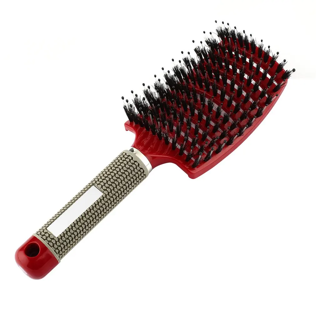 Pro Women Hair Scalp Massage Comb Bristle & Nylon Hairbrush Wet Curly Detangle Hair Brush for Salon Hairdressing Styling Tools