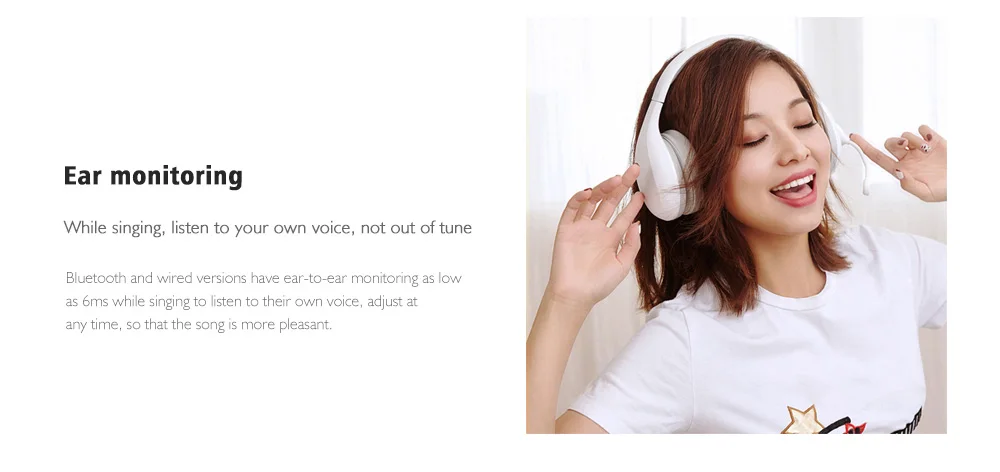 Xiaomi mi Проводные/беспроводные Bluetooth наушники караоке версия Высокая чувствительность mi C игровая гарнитура HD аудио 6 различных режимов звука