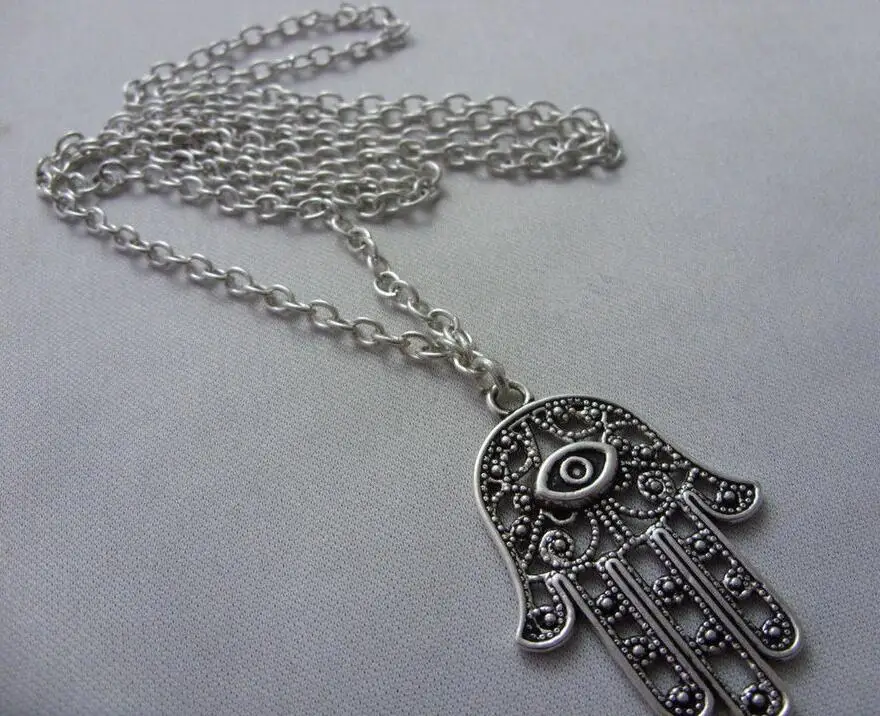 Женские праздничные подарки Hamsa Hand Of God Fatima подвески в виде злых глаз ожерелье