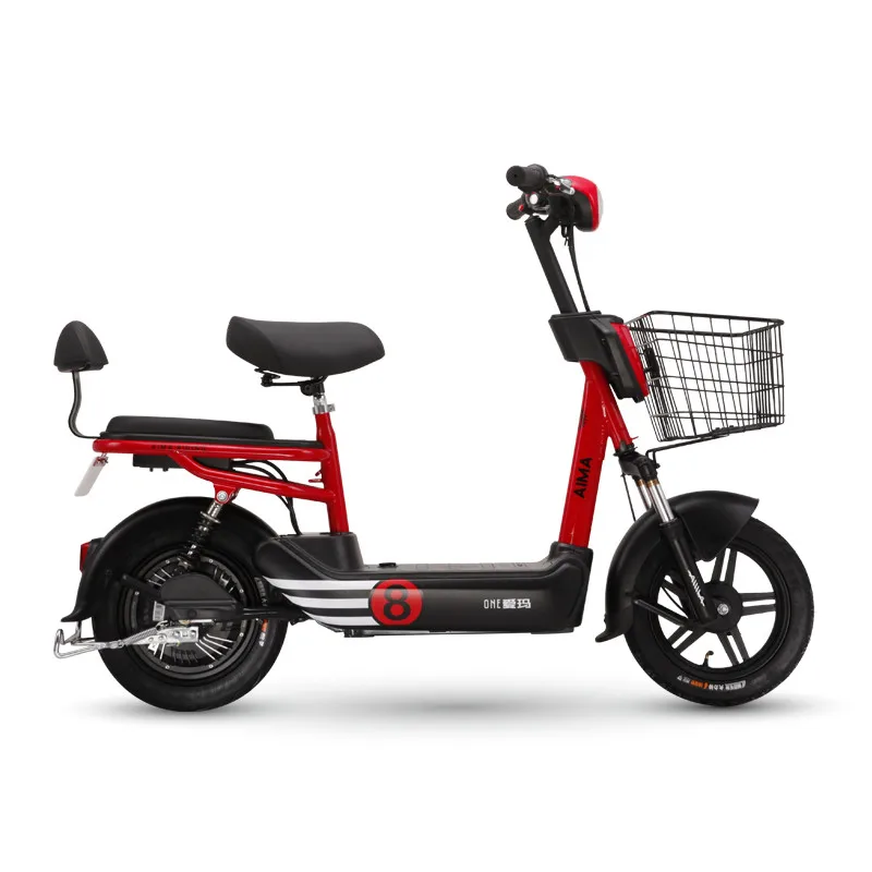 Hcgwork Aima Happy-shop литиевый электрический скутер мотоцикл Ebike 48v12ah удобный свет большая корзина для покупок