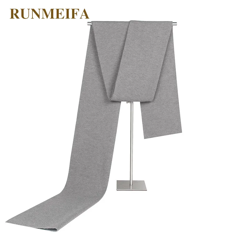 RUNMEIFA модный акриловый кашемировый шарф для мужчин зимний теплый Изящные вязаные