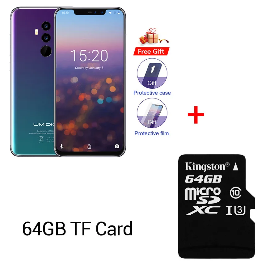 Twilight N 64GBCard UMIDIGI Z2 специальное издание Android 8,1 мобильный телефон 6," FHD+ полный экран Helio P23 разблокировка лица 4G+ 64 Гб двойной 4G 3850 мАч смартфон - Цвет: Twilight N 64GBCard