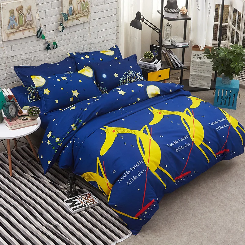 Синий утешитель кролик пододеяльник Комплект постельного белья для детей