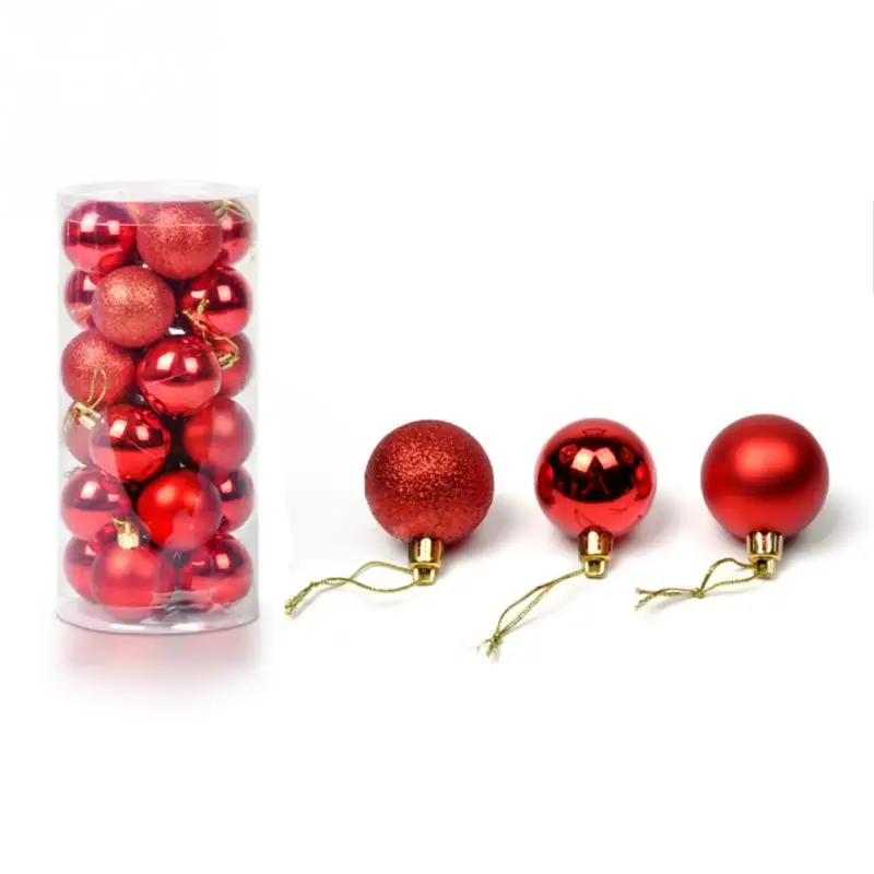 24 шт./лот 3 см рождественские украшения для рождественской елки шар безделушка