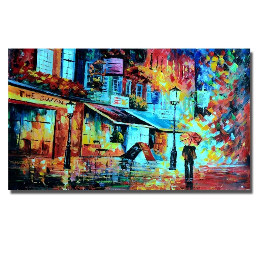 

Wholesale Hand painted abstract modern Palette Knife thick oil art oil painting on canvas wall art pictures for Home Decor