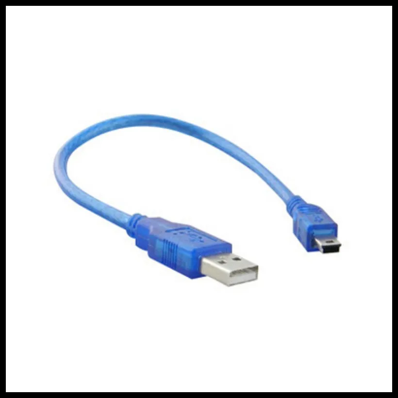 Синий Мини USB кабель 0 3 м 30 см 2 A штекер мини 5 контактов стандартный ПК MP3 MP4|mini pin|usb