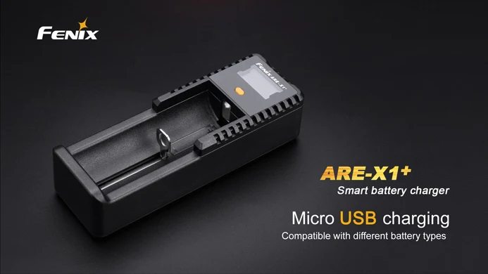 Fenix ARE X1 + умный ЖК дисплей Li Ion USB интеллектуальное зарядное устройство для 18650 26650 AA