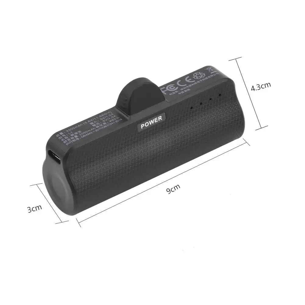 BEESCLOVER 3300 мАч Мобильный Внешний аккумулятор для DJI OSMO PCOKET type-C Зарядное устройство Док-станция фонарик Osmo Карманный ручной подвес r25