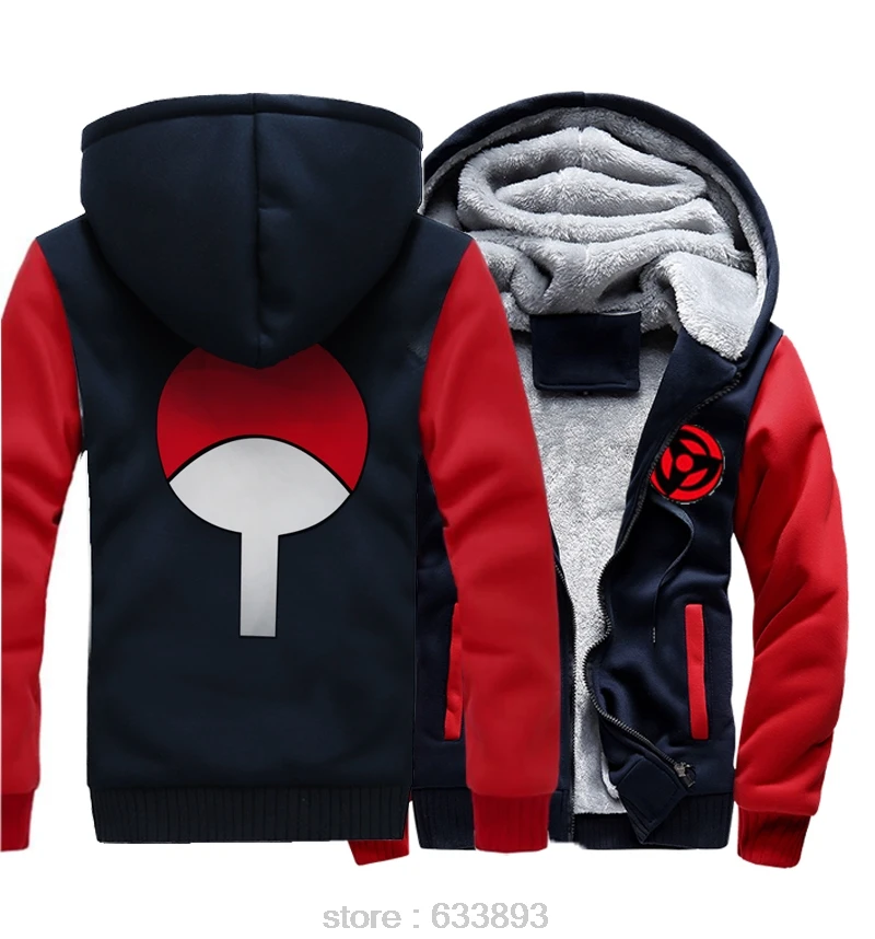 Новинка Наруто толстовки Uchiha Syaringan толстовки с капюшоном мужская мода ниндзя Хокаге мультфильм печатных куртки толстые пальто M-5XL
