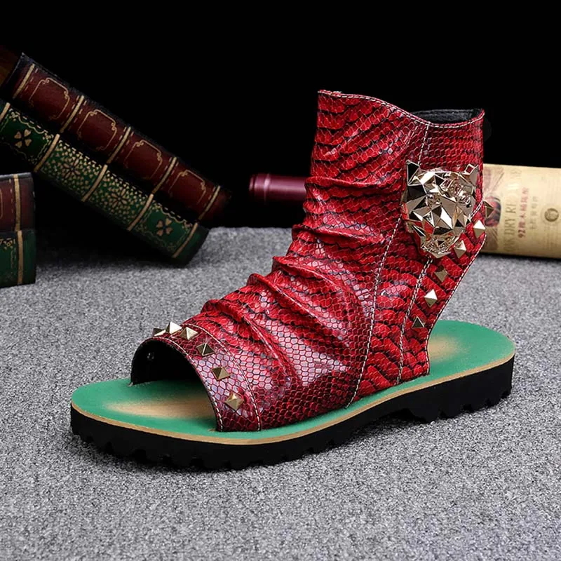 Batzuzhi Zapatillas Mujer в стиле рок панк мужское открытые ботинки с ремешками С заклепками