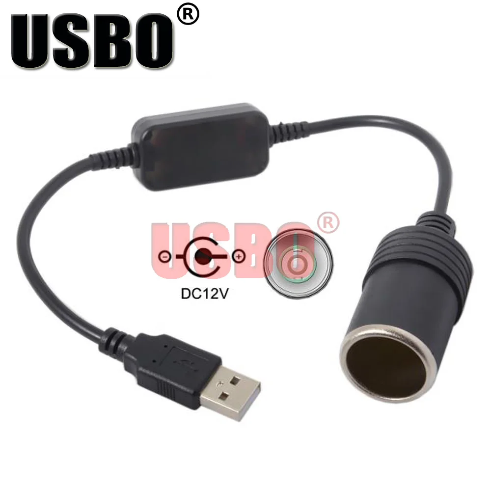 Черный 0 3 м 5 В до 12 усилитель-линия USB 2 штекер-гнездо автомобильного